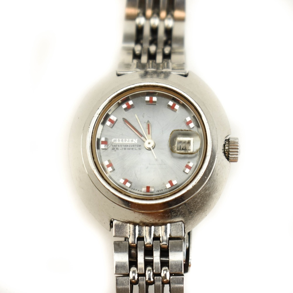 CITIZEN Date Star Custom: Stainless Steel Watch mn